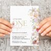 Colorful Flowers First Birthday Invitation, Birthday Stationery, Girl Birthday, Printable File, Edit Yourself, SH107