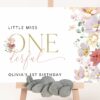 Colorful Flowers Welcome Sign, Birthday Sign, First Birthday, Girl Birthday, Printable File, Edit Yourself, SH107