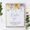 Purple and Yellow Flowers Custom Sign, Birthday Sign, Girl Birthday, Printable File, Edit Yourself, SH108 Purple and Yellow Flowers Custom Sign, Birthday Sign, Girl Birthday, Printable File, Edit Yourself, SH108