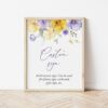 Purple and Yellow Flowers Custom Sign, Birthday Sign, Girl Birthday, Printable File, Edit Yourself, SH108 Purple and Yellow Flowers Custom Sign, Birthday Sign, Girl Birthday, Printable File, Edit Yourself, SH108