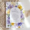 Purple and Yellow Flowers Birthday Invite, Girl Birthday, Any Birthday, Printable File, Edit Yourself, SH108