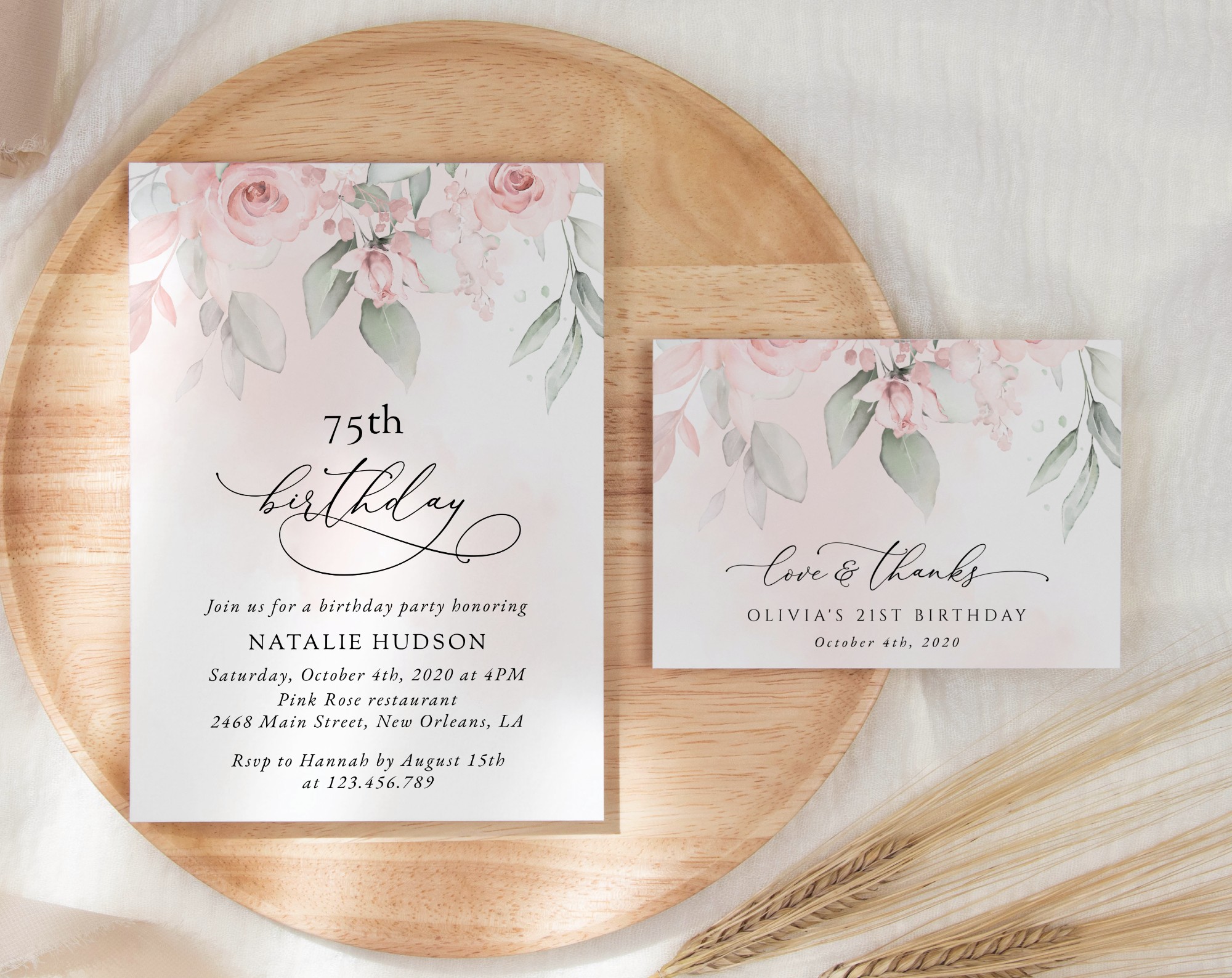 SH109 Blush Pink Flowers Birthday Shop by Collection