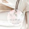Blush Pink Flowers Favor Tags, Gift Tags, Girl Birthday, Printable File, Edit Yourself, SH109 Blush Pink Flowers Favor Tags, Gift Tags, Girl Birthday, Printable File, Edit Yourself, SH109