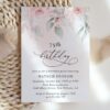 Blush Pink Flowers Birthday Invitation, Girl Birthday, Any Birthday, Printable File, Edit Yourself, SH109