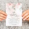 Blush Pink Flowers Birthday Invitation, Girl Birthday, Any Birthday, Printable File, Edit Yourself, SH109