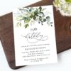 Eucalyptus Leaves Birthday Invitation, Any Birthday, Printable File, Edit Yourself, SH110