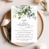 Eucalyptus Leaves Birthday Invitation, Any Birthday, Printable File, Edit Yourself, SH110