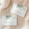 Greenery and Gold Thank You Card, Any Birthday, Printable File, Edit Yourself, SH111 Greenery and Gold Thank You Card, Any Birthday, Printable File, Edit Yourself, SH111