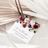 Burgundy, Purple and Blush Flowers Favor Tags, Gift Tags, Girl Birthday, Printable File, Edit Yourself, SH114