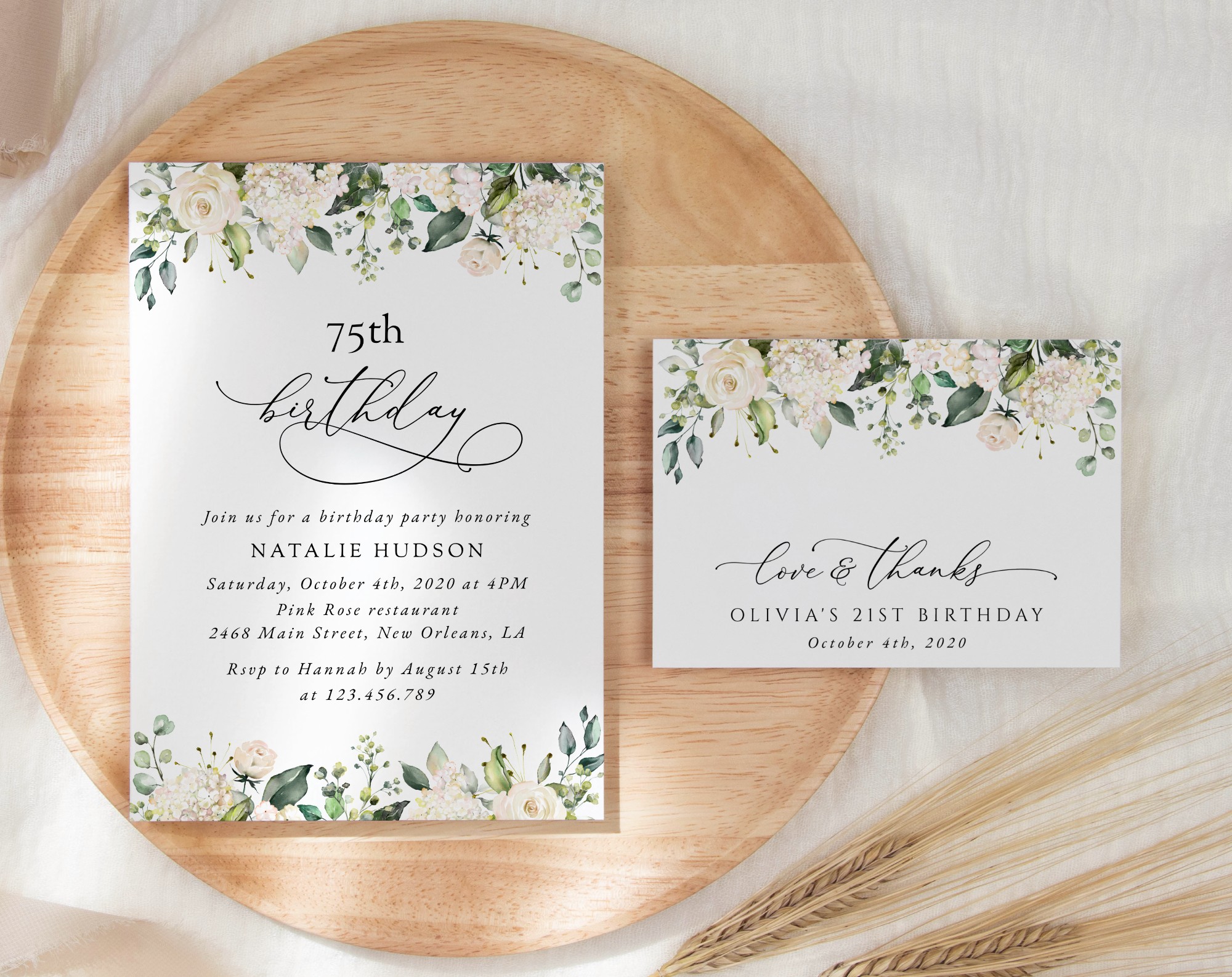 SH117 Cream White Flowers Birthday Shop by Collection