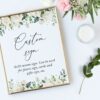 Cream White Flowers Custom Sign, Printable File, Edit Yourself, SH117 SH133