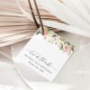 Pink, Orange and White Flowers Favor Tags, Gift Tags, Girl Birthday, Printable File, Edit Yourself, SH118