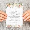 Pink, Orange and White Flowers Birthday Invitation, Girl Birthday, Any Birthday, Printable File, Edit Yourself, SH118