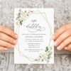 White Flowers Birthday Invitation, Girl Birthday, Any Birthday, Printable File, Edit Yourself, SH120