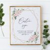 Pink Flowers and Gold Confetti Custom Sign, Printable File, Edit Yourself, SH122 SH135 Pink Flowers and Gold Confetti Custom Sign, Printable File, Edit Yourself, SH122 SH135