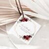 Burgundy Red Flowers Favor Tags, Gift Tags, Girl Birthday, Printable File, Edit Yourself, SH126 Burgundy Red Flowers Favor Tags, Gift Tags, Girl Birthday, Printable File, Edit Yourself, SH126
