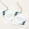 Navy and Blue Flowers Favor Tags, Gift Tags, Girl Birthday, Printable File, Edit Yourself, SH128 Navy and Blue Flowers Favor Tags, Gift Tags, Girl Birthday, Printable File, Edit Yourself, SH128