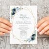 Navy and Blue Flowers Wedding Program, Wedding Stationery, Printable File, Edit Yourself, SH129 Navy and Blue Flowers Wedding Program, Wedding Stationery, Printable File, Edit Yourself, SH129