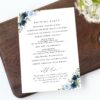 Navy and Blue Flowers Wedding Program, Wedding Stationery, Printable File, Edit Yourself, SH129 Navy and Blue Flowers Wedding Program, Wedding Stationery, Printable File, Edit Yourself, SH129