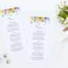 Purple and Yellow Flowers Wedding Menu, Wedding Stationery, Printable File, Edit Yourself, SH130