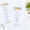 Purple and Yellow Flowers Wedding Program, Wedding Stationery, Printable File, Edit Yourself, SH130