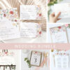 Colorful Flowers Wedding Bundle, Printable File, Edit Yourself, SH131