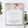 Colorful Flowers Custom Sign, Wedding Sign, Printable File, Edit Yourself, SH131