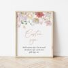 Colorful Flowers Custom Sign, Wedding Sign, Printable File, Edit Yourself, SH131