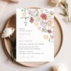 Colorful Flowers Wedding Invitation, Wedding Stationery, Printable File, Edit Yourself, SH131