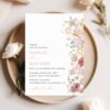 Colorful Flowers Wedding Invite, Wedding Stationery, Printable File, Edit Yourself, SH131