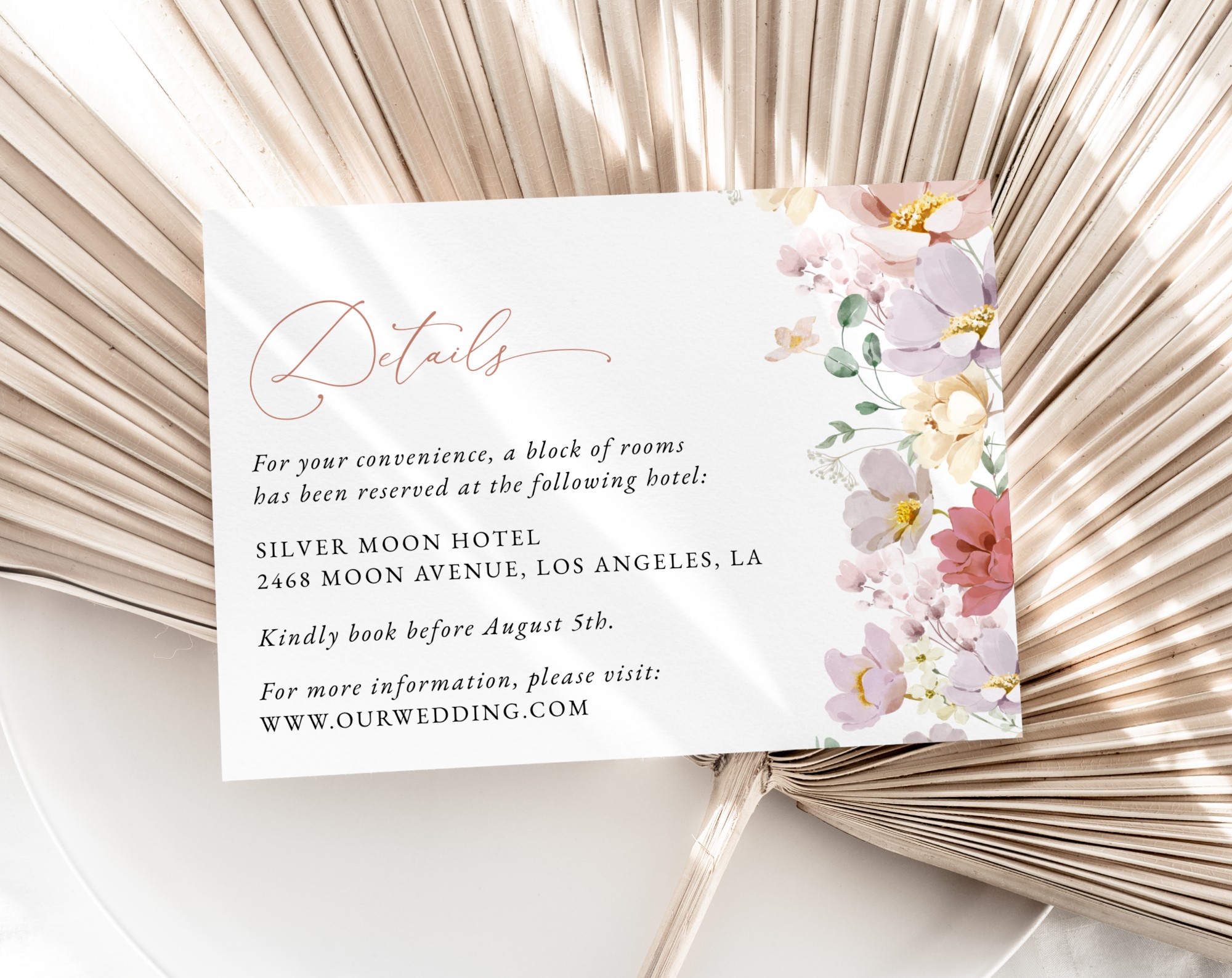 Colorful Flowers Wedding Invitation Suite, Wedding Stationery, Printable File, Edit Yourself, SH131