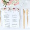 Colorful Flowers Wedding Menu, Wedding Stationery, Printable File, Edit Yourself, SH131