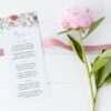 Colorful Flowers Wedding Menu, Wedding Stationery, Printable File, Edit Yourself, SH131