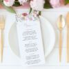 Colorful Flowers Wedding Menu, Wedding Stationery, Printable File, Edit Yourself, SH131
