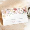 Colorful Flowers Place Card, Wedding Stationery, Printable File, Edit Yourself, SH131 Colorful Flowers Place Card, Wedding Stationery, Printable File, Edit Yourself, SH131