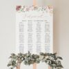 Colorful Flowers Seating Chart, Wedding Sign, Printable File, Edit Yourself, SH131