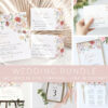 Colorful Flowers Wedding Bundle, Printable File, Edit Yourself, SH131