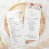 Colorful Flowers Wedding Program, Wedding Stationery, Printable File, Edit Yourself, SH131