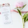 Colorful Flowers Wedding Program, Wedding Stationery, Printable File, Edit Yourself, SH131