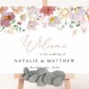 Colorful Flowers Welcome Sign, Wedding Sign, Printable File, Edit Yourself, SH131 Colorful Flowers Welcome Sign, Wedding Sign, Printable File, Edit Yourself, SH131