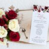 Burgundy, Purple and Blush Flowers Wedding Program, Wedding Stationery, Printable File, Edit Yourself, SH132