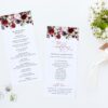 Burgundy, Purple and Blush Flowers Wedding Program, Wedding Stationery, Printable File, Edit Yourself, SH132