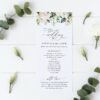 Cream White Flowers Wedding Program, Wedding Stationery, Printable File, Edit Yourself, SH133