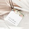 Pink, Orange and White Flowers Favor Tags, Wedding Gift Tags, Printable File, Edit Yourself, SH134