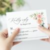 Pink, Orange and White Flowers Wedding Invitation Suite, Wedding Stationery, Printable File, Edit Yourself, SH134
