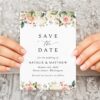 Pink, Orange and White Flowers Save the Date, Wedding Stationery, Printable File, Edit Yourself, SH134