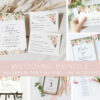 Pink, Orange and White Flowers Wedding Bundle, Printable File, Edit Yourself, SH134