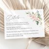 Pink Flowers and Gold Confetti Wedding Invitation Suite, Wedding Stationery, Printable File, Edit Yourself, SH135 Pink Flowers and Gold Confetti Wedding Invitation Suite, Wedding Stationery, Printable File, Edit Yourself, SH135