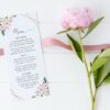 Pink Flowers and Gold Confetti Wedding Menu, Wedding Stationery, Printable File, Edit Yourself, SH135
