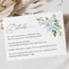 Blue Flowers and Gold Confetti Wedding Invitation Suite, Wedding Stationery, Printable File, Edit Yourself, SH136